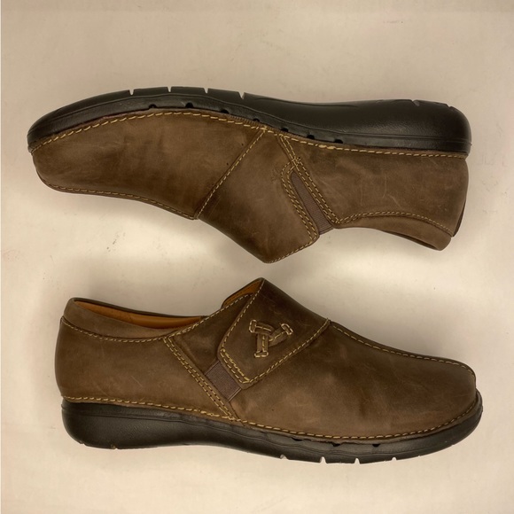 Clarks Comfort Shoes Slip On Leather Un Loop Ave Clog Women’s Size 11 - Picture 4 of 10